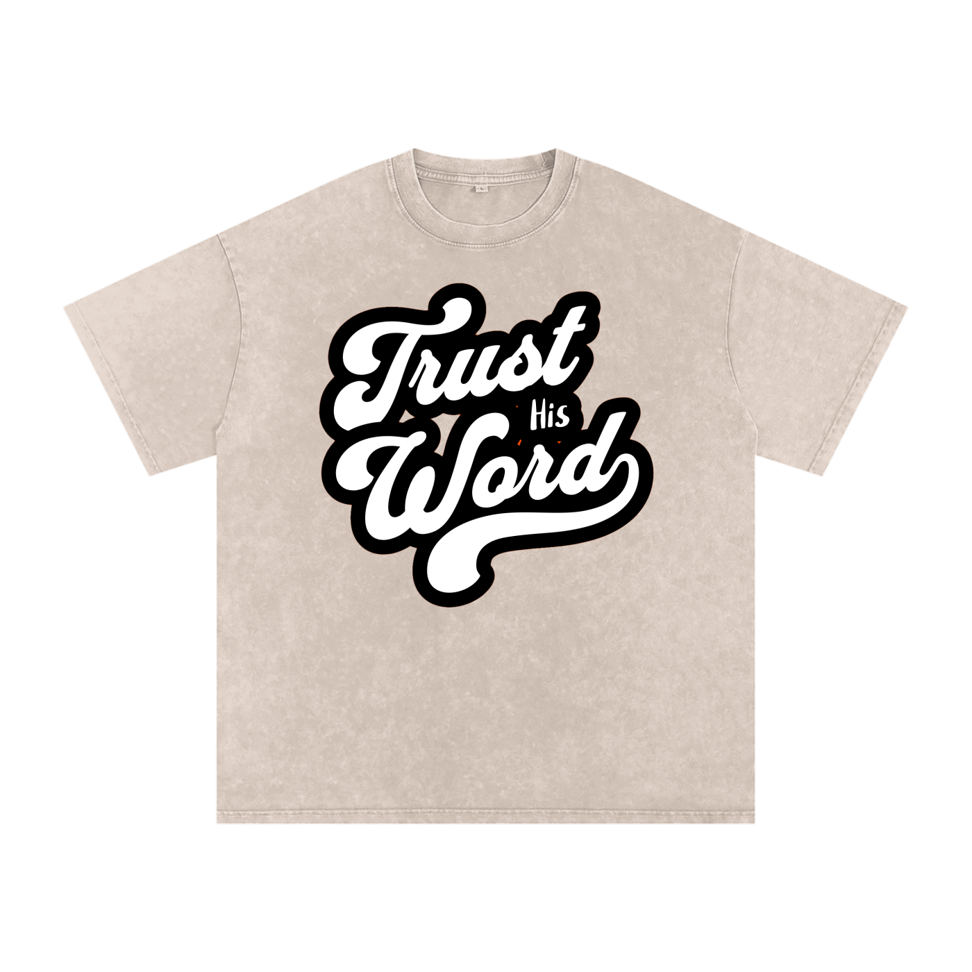 Trust his word Acid Wash Oversize T-Shirt