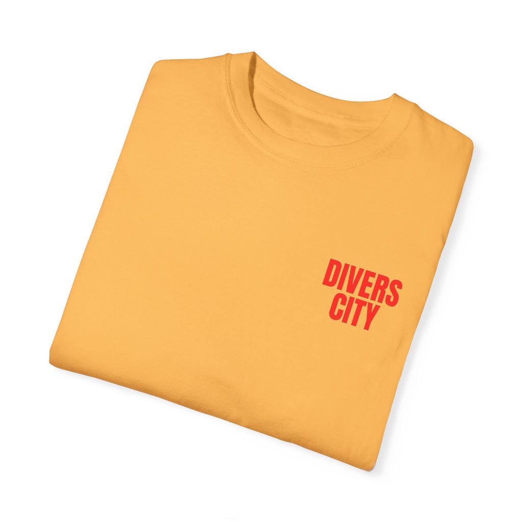 Unisex Garment-Dyed T-Shirt | Casual Streetwear with 'Divers City' Print