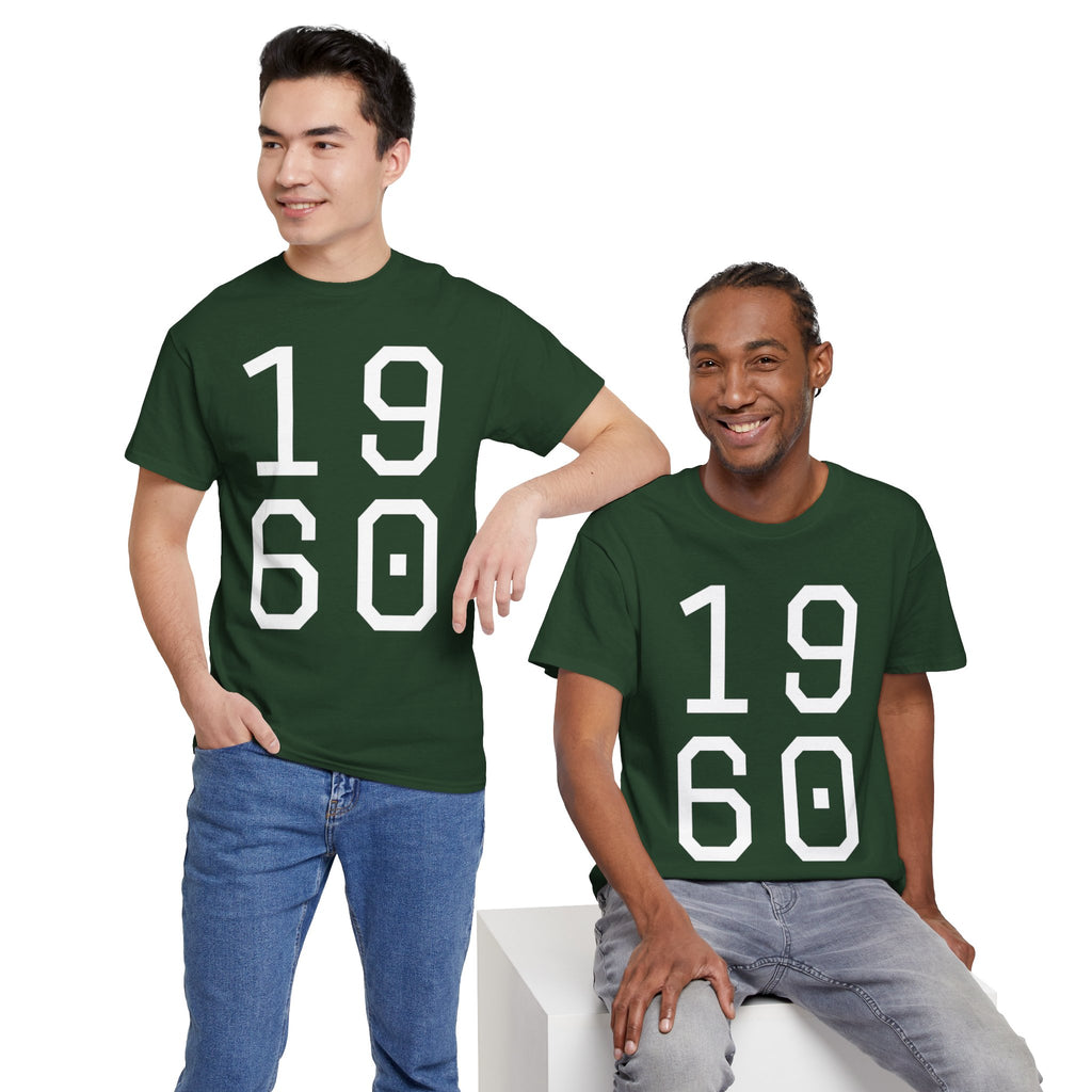 Vintage 1960 Unisex Heavy Cotton Tee - Retro Style T-Shirt