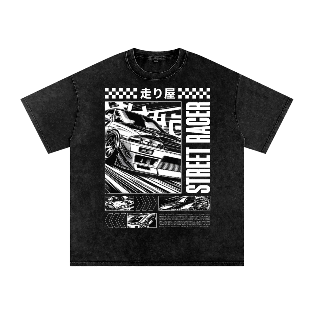 Street racer Acid Wash Oversize T-Shirt