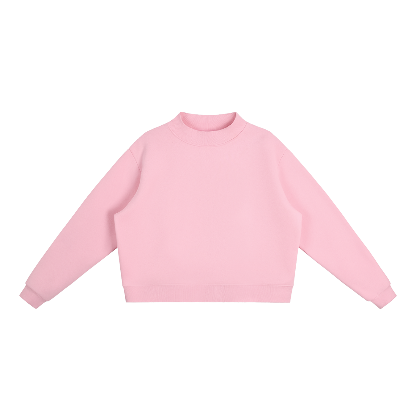BLANK Essential Fleece Mock-Neck Crew Sweatshirt