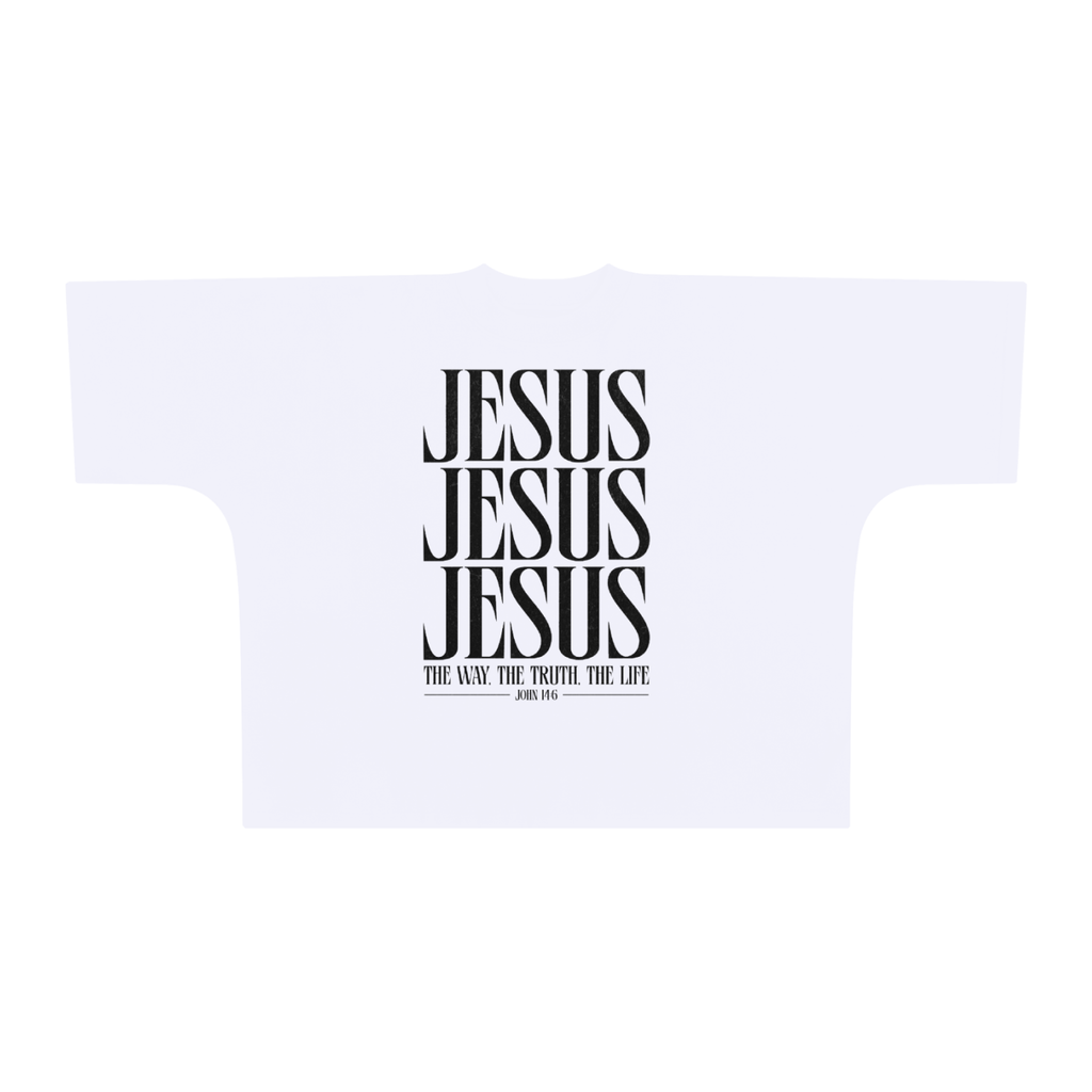 Jesus the way Oversize One-piece Pattern Cut Boxy Tee
