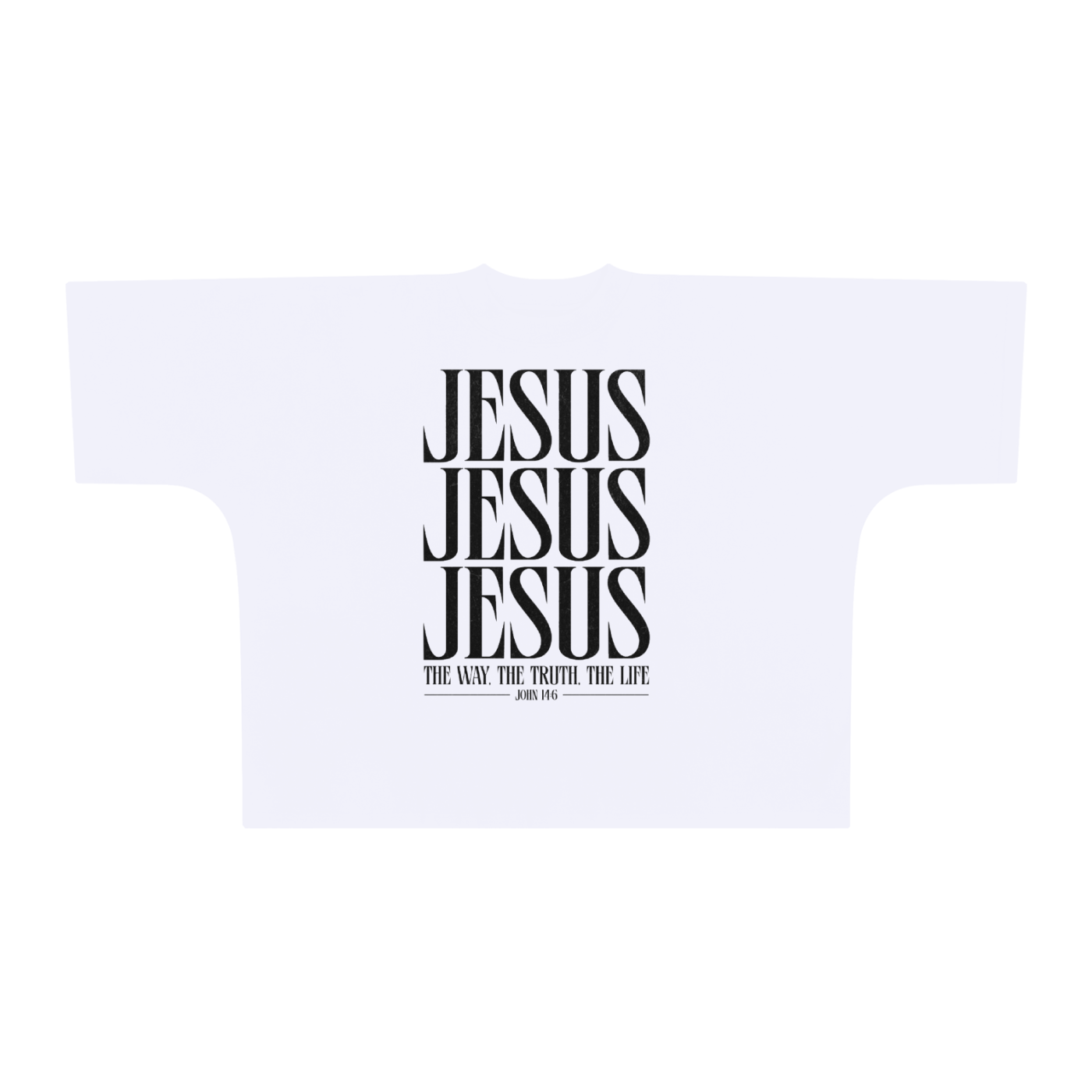 Jesus the way Oversize One-piece Pattern Cut Boxy Tee