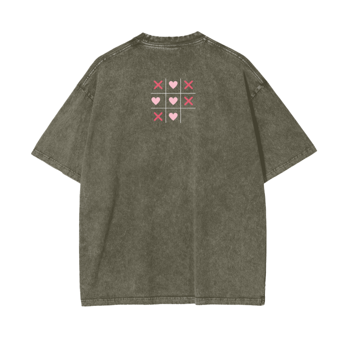 XOXO Acid Wash Oversize T-Shirt