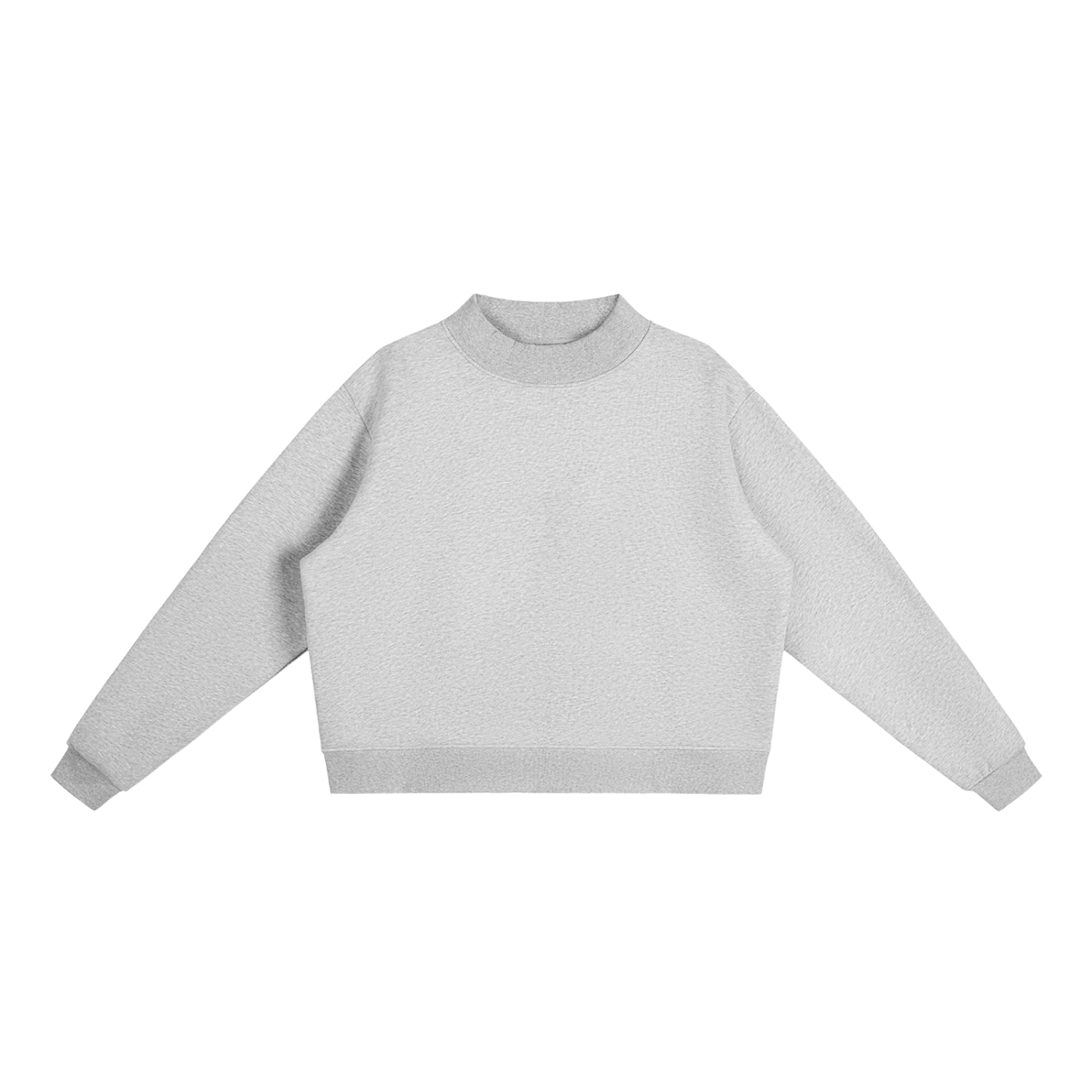 BLANK Essential Fleece Mock-Neck Crew Sweatshirt