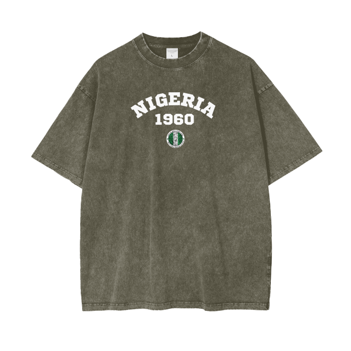 Nigeria 1960 NBFL Acid Wash Oversize T-Shirt