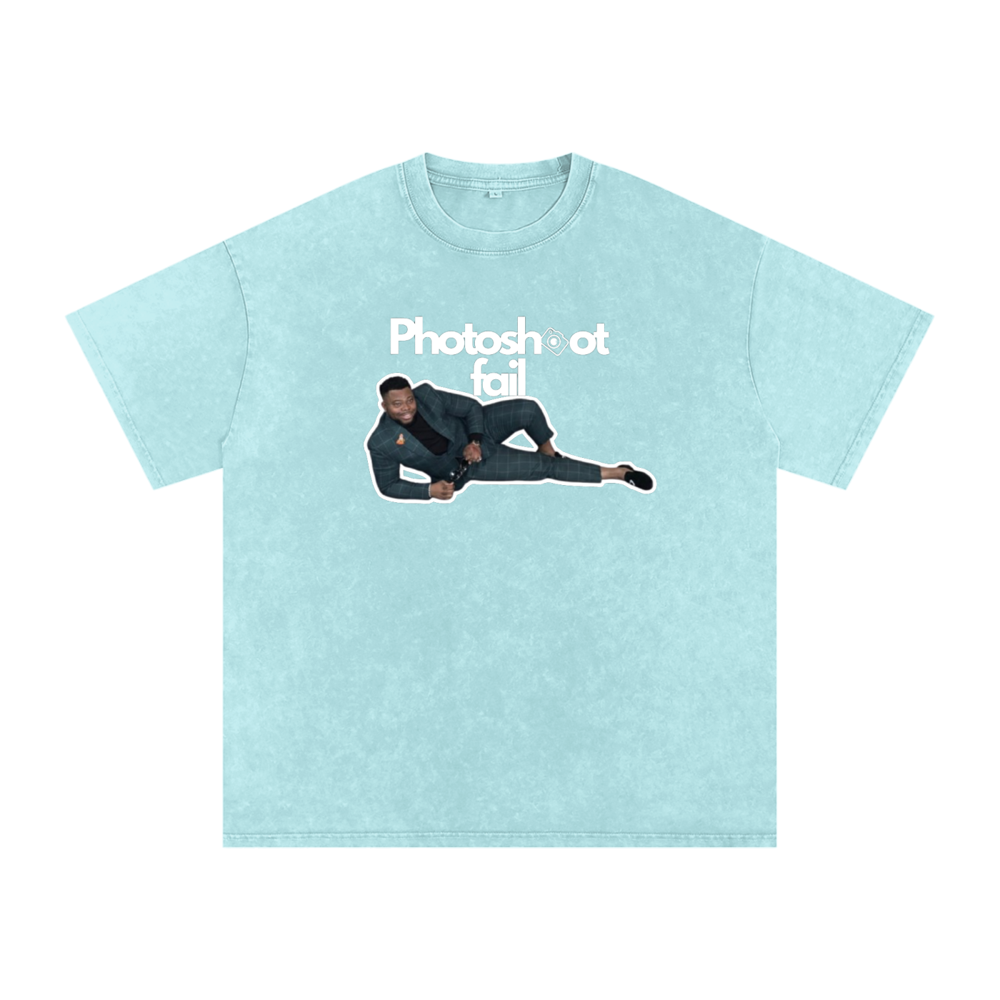 PHOTOSHOOT FAIL by INI Snow Washed Oversized Cotton T-Shirt