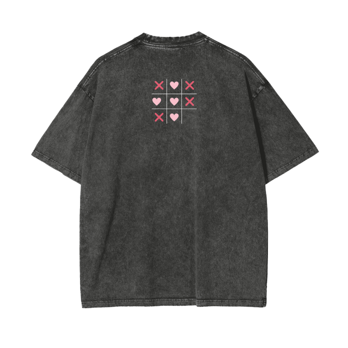 XOXO Acid Wash Oversize T-Shirt