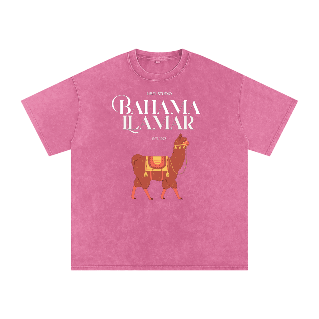 Bahama Llamar Acid Wash Oversize T-Shirt