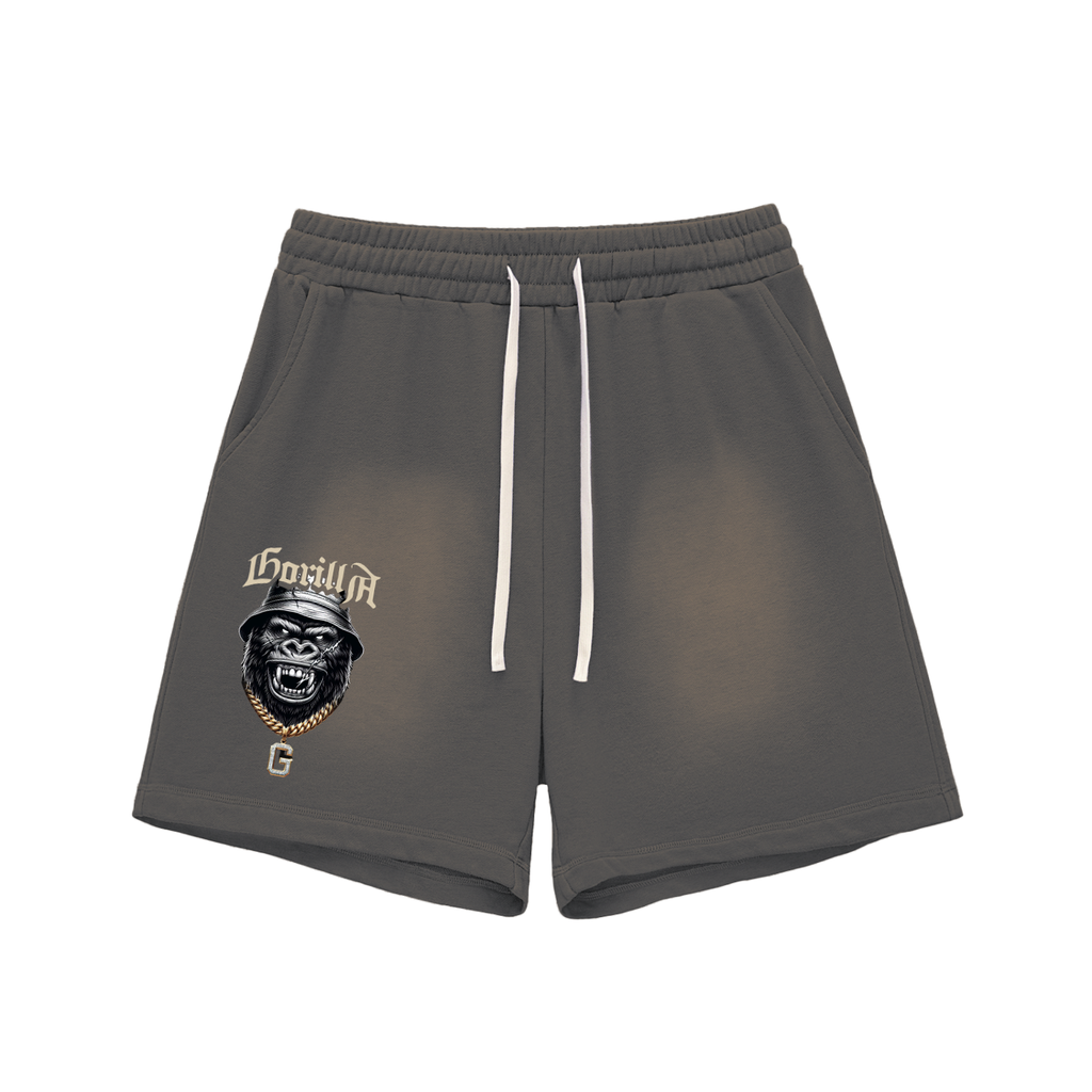 Gorilla Sun Fade Raw Edge Cotton Shorts
