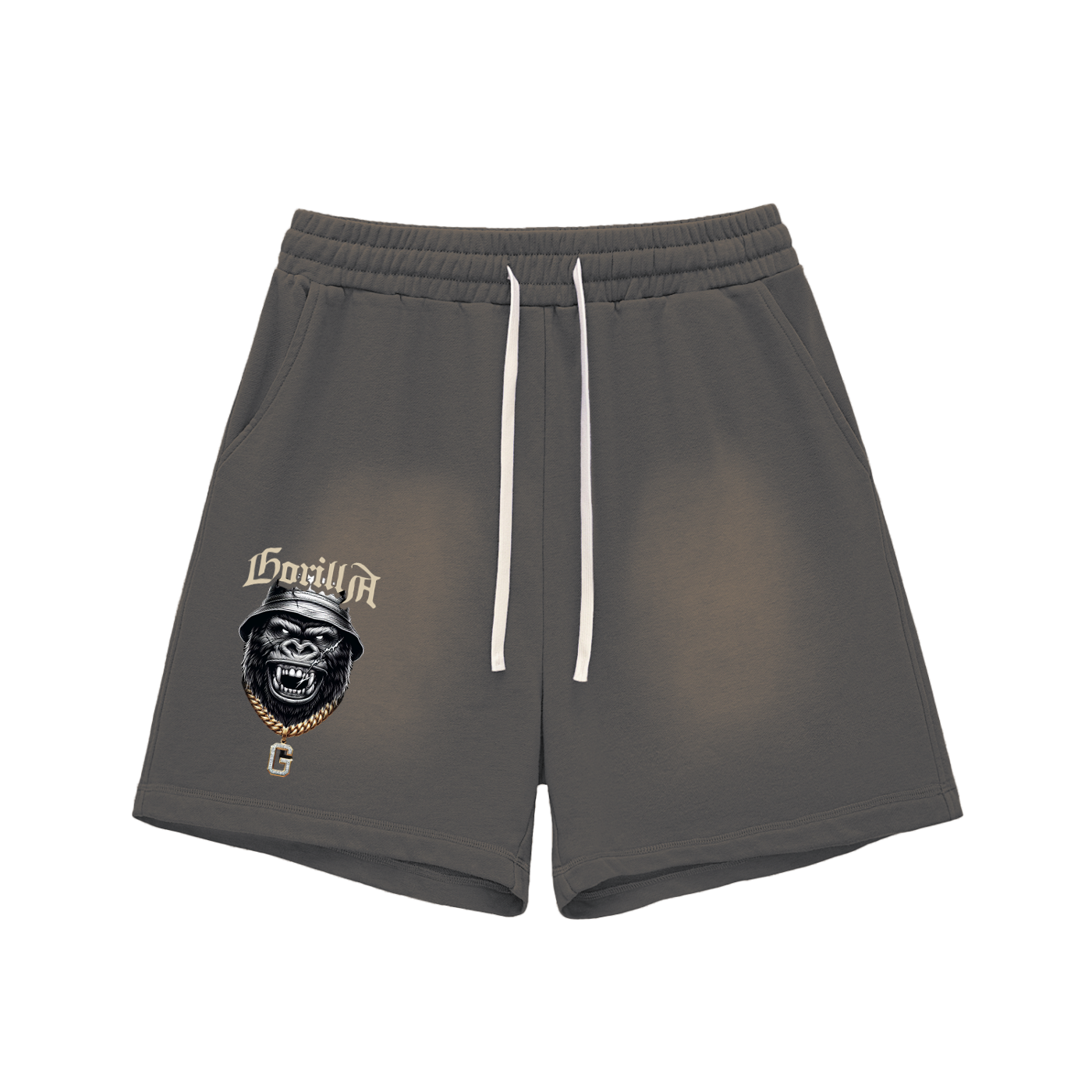 Gorilla Sun Fade Raw Edge Cotton Shorts