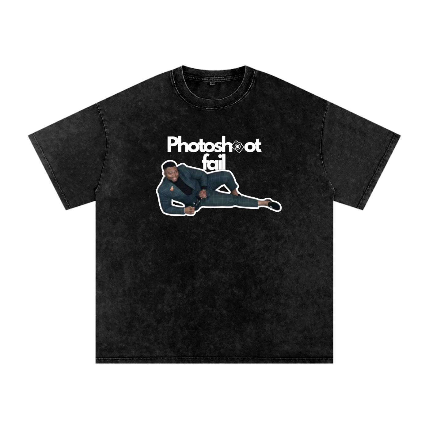 PHOTOSHOOT FAIL by INI Snow Washed Oversized Cotton T-Shirt
