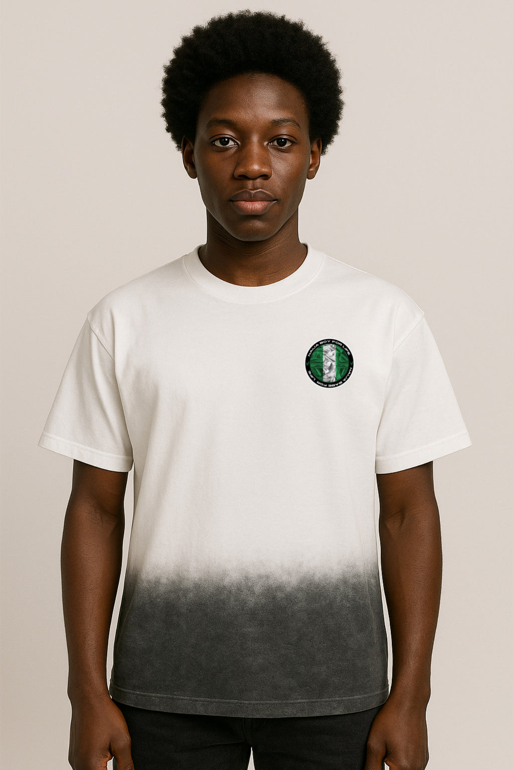 The land is forever green Grey Gradient on White Vintage Washed T-Shirt