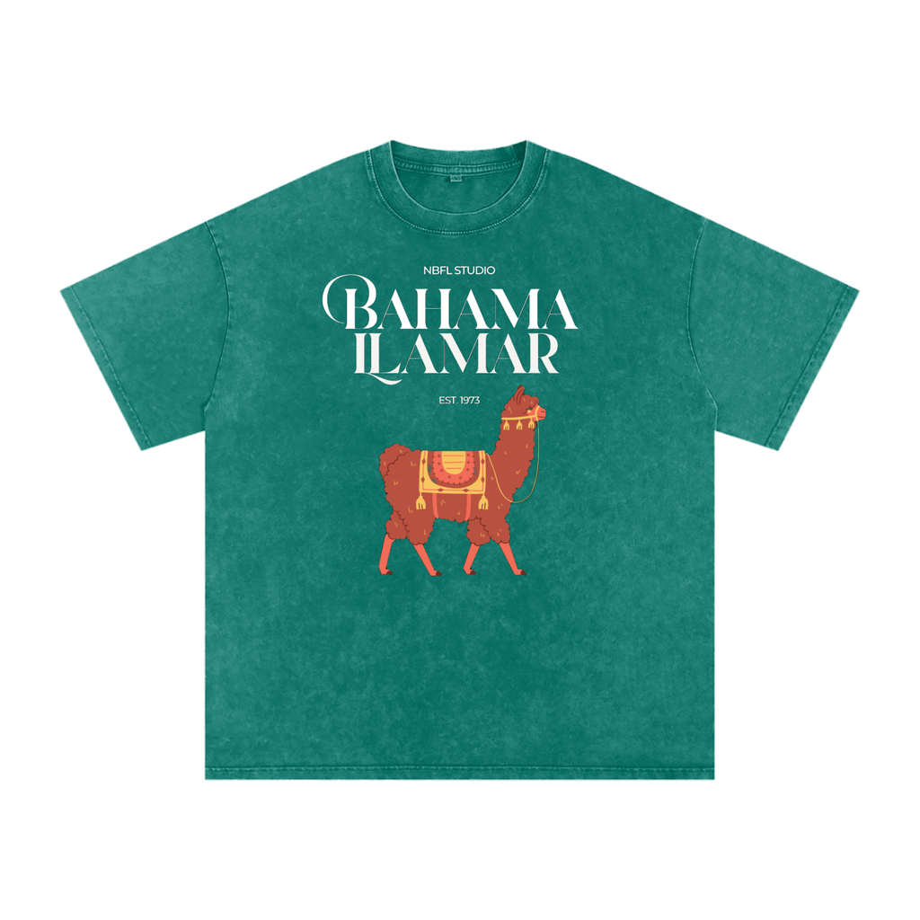Bahama Llamar Acid Wash Oversize T-Shirt