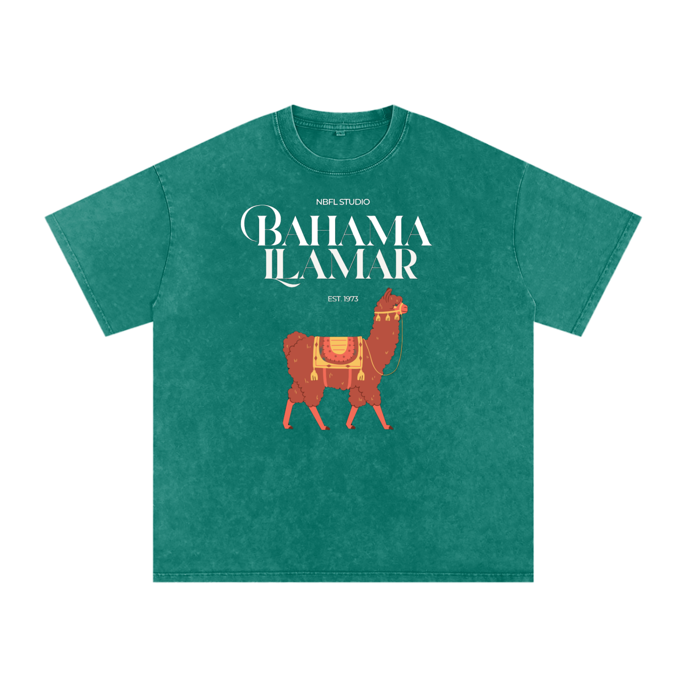 Bahama Llamar Acid Wash Oversize T-Shirt