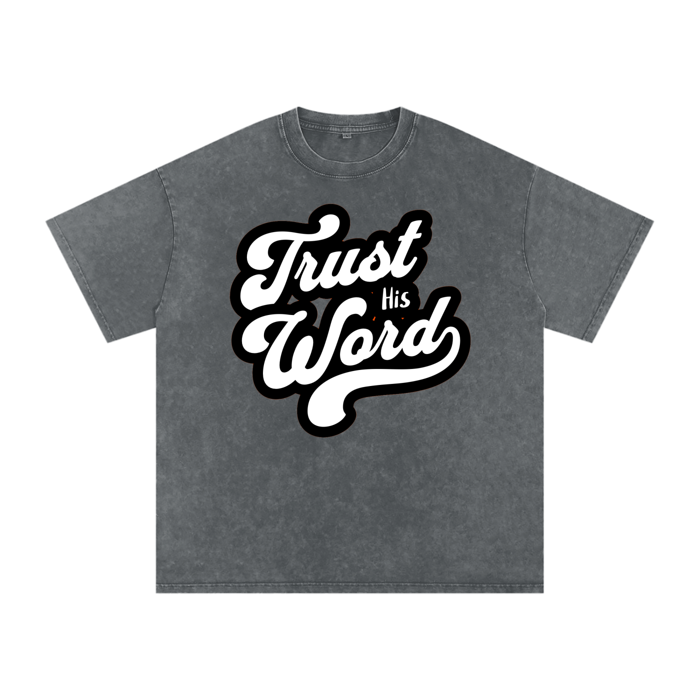Trust his word Acid Wash Oversize T-Shirt