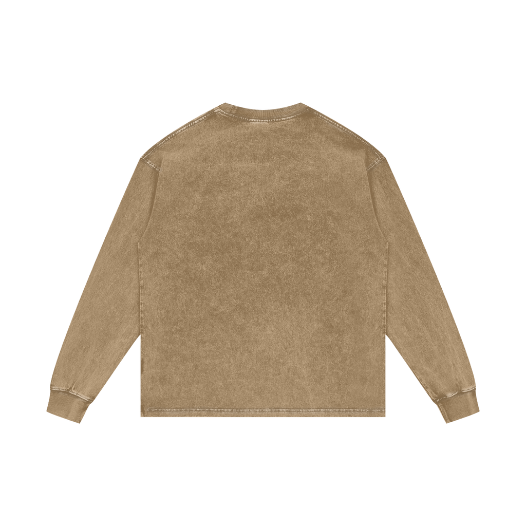 BLANK Acid Wash Oversize Long Sleeve T-Shirt