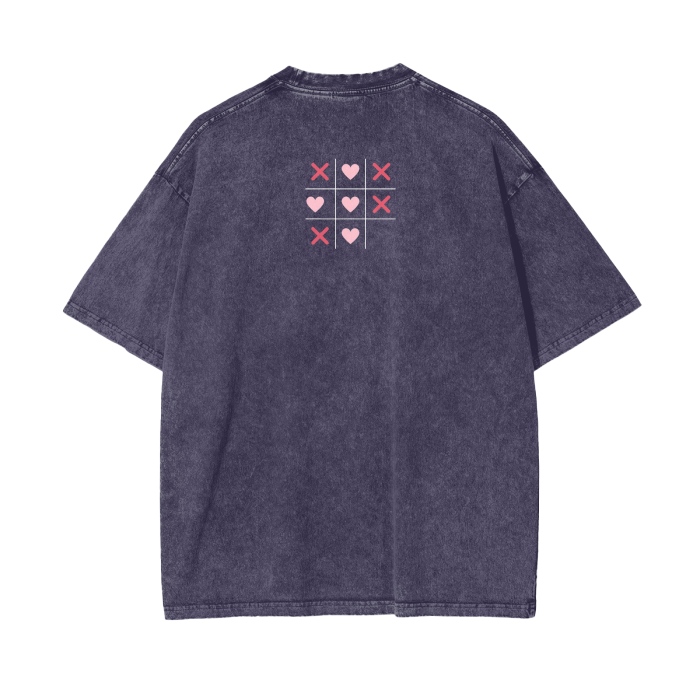 XOXO Acid Wash Oversize T-Shirt