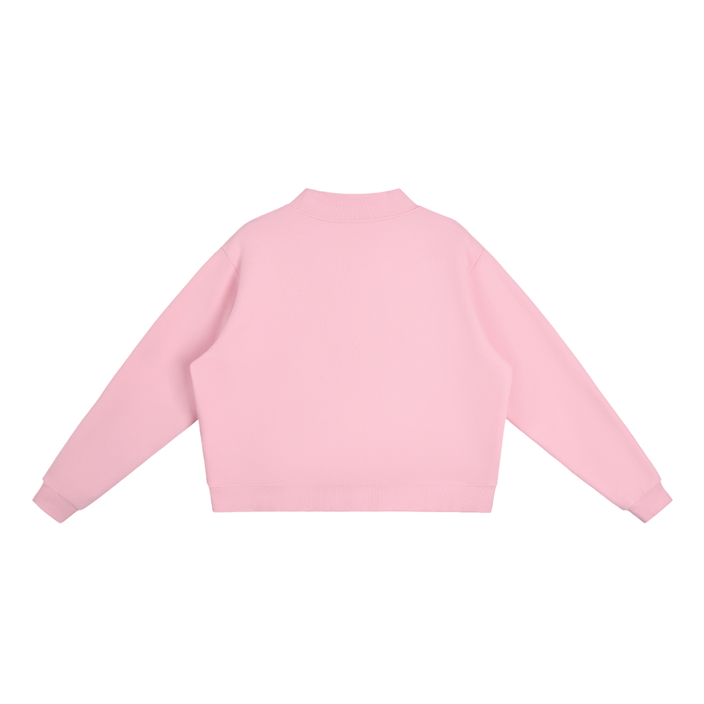 BLANK Essential Fleece Mock-Neck Crew Sweatshirt