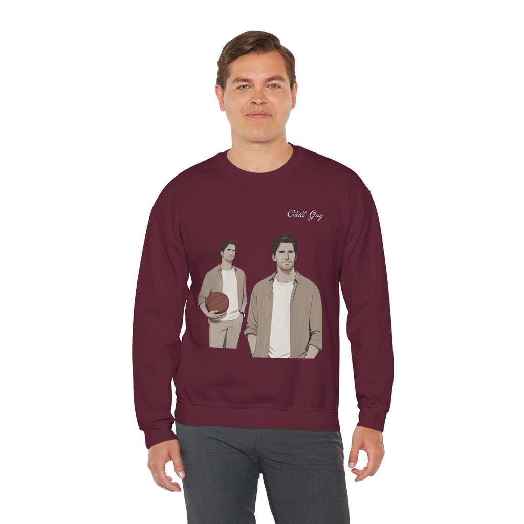 Chill Guy Sweatshirt – Unisex Heavy Blend™ Crewneck for Sports Lovers