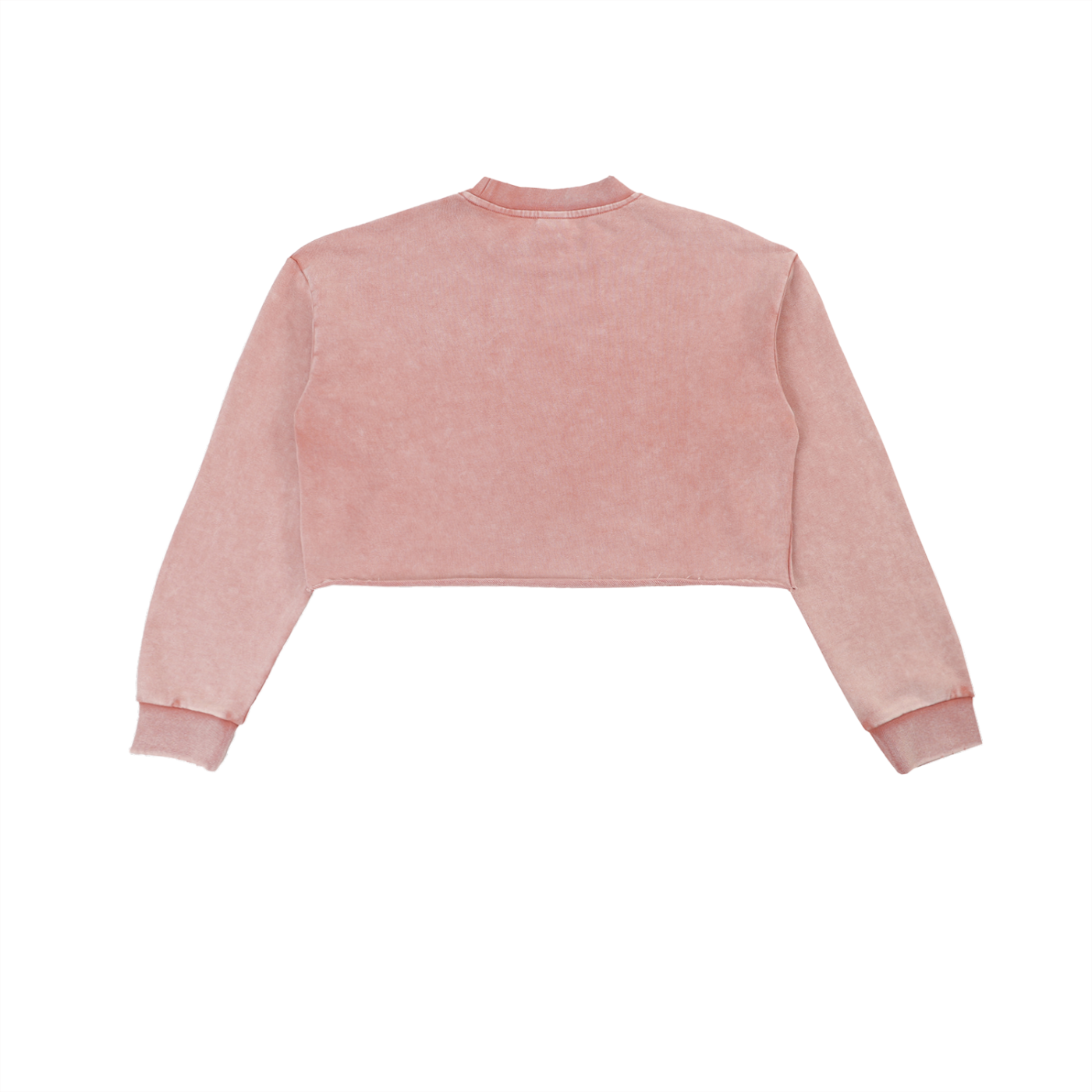 It's ok Snow Washed Raw Edge Cropped Sweatshirt