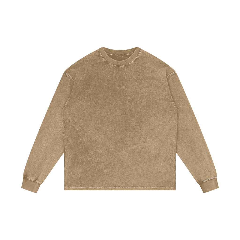BLANK Acid Wash Oversize Long Sleeve T-Shirt