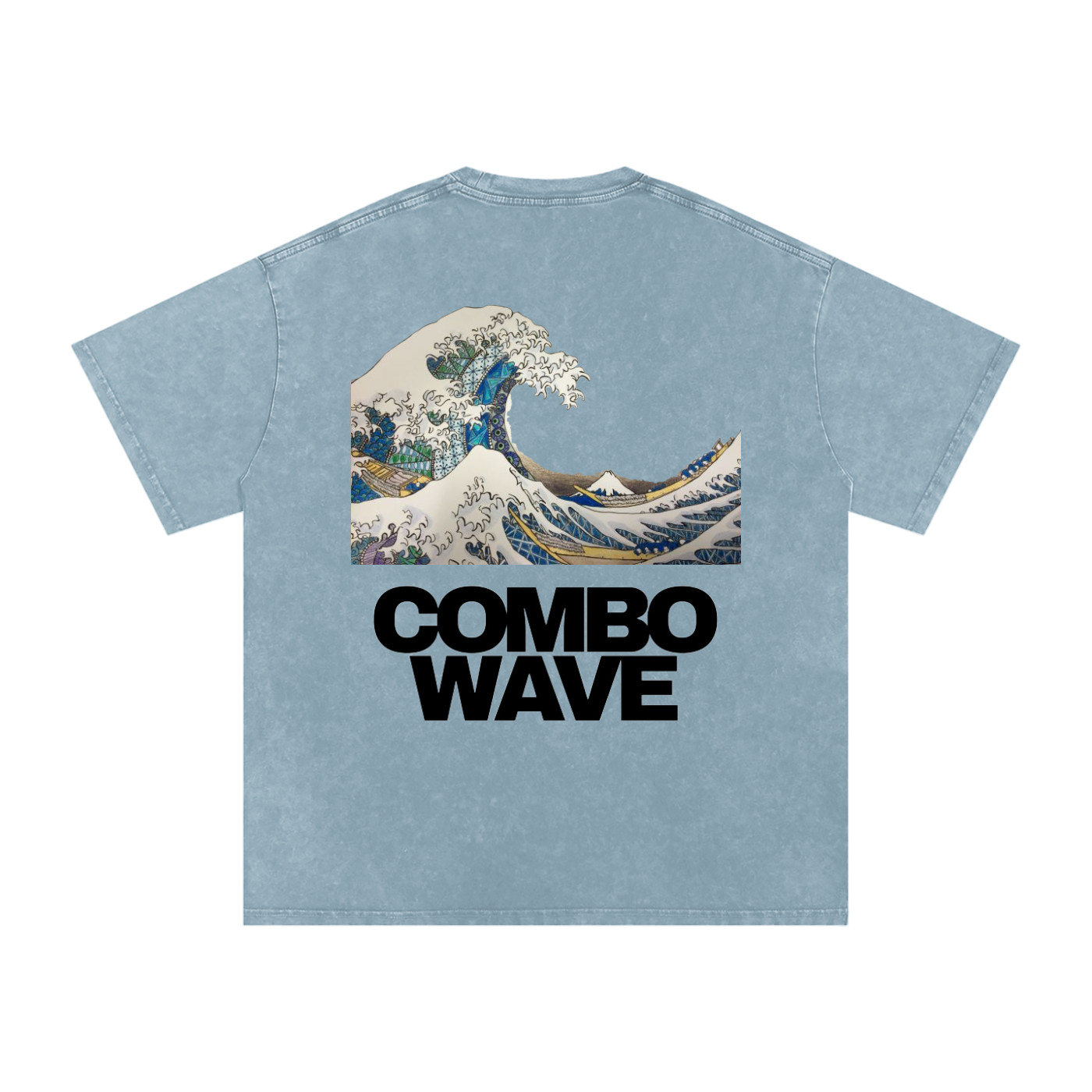 Combo Wave - Snow Washed Oversized Cotton T-Shirt