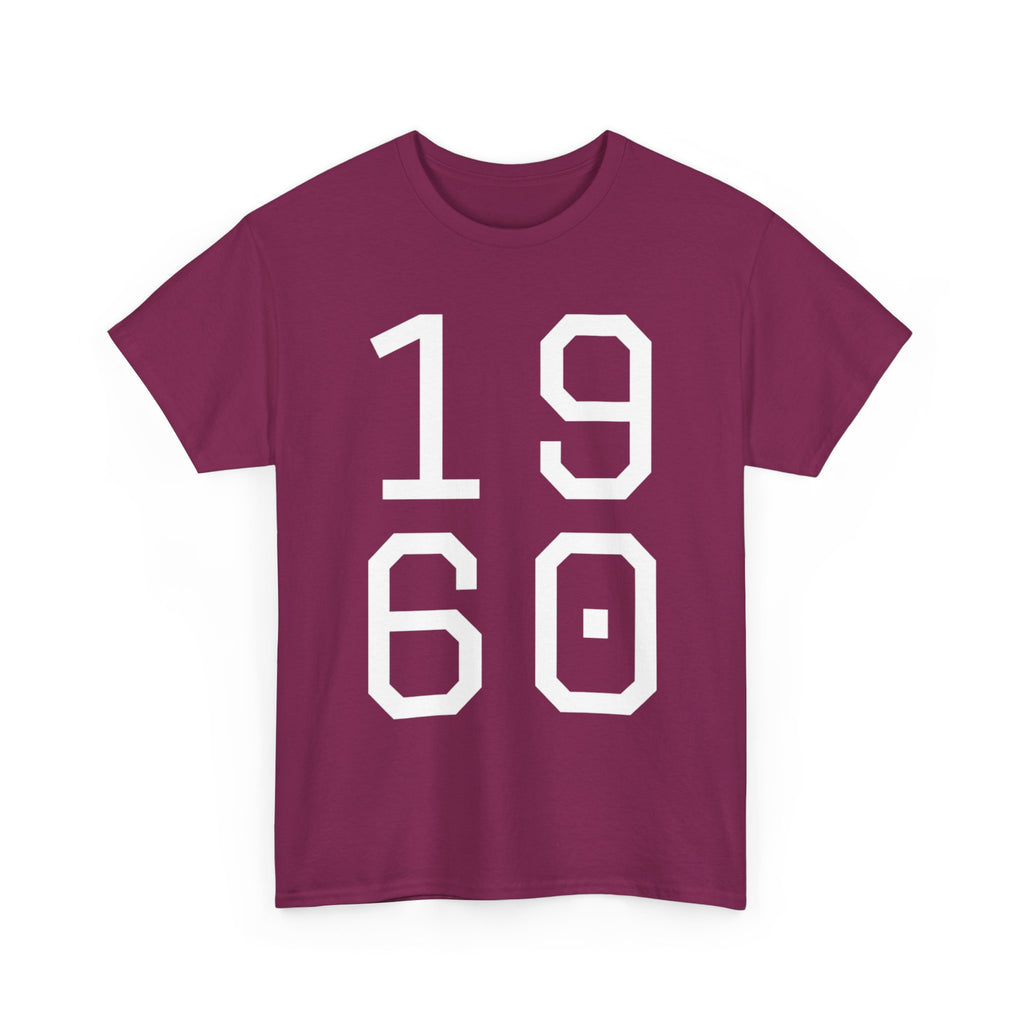 Vintage 1960 Unisex Heavy Cotton Tee - Retro Style T-Shirt