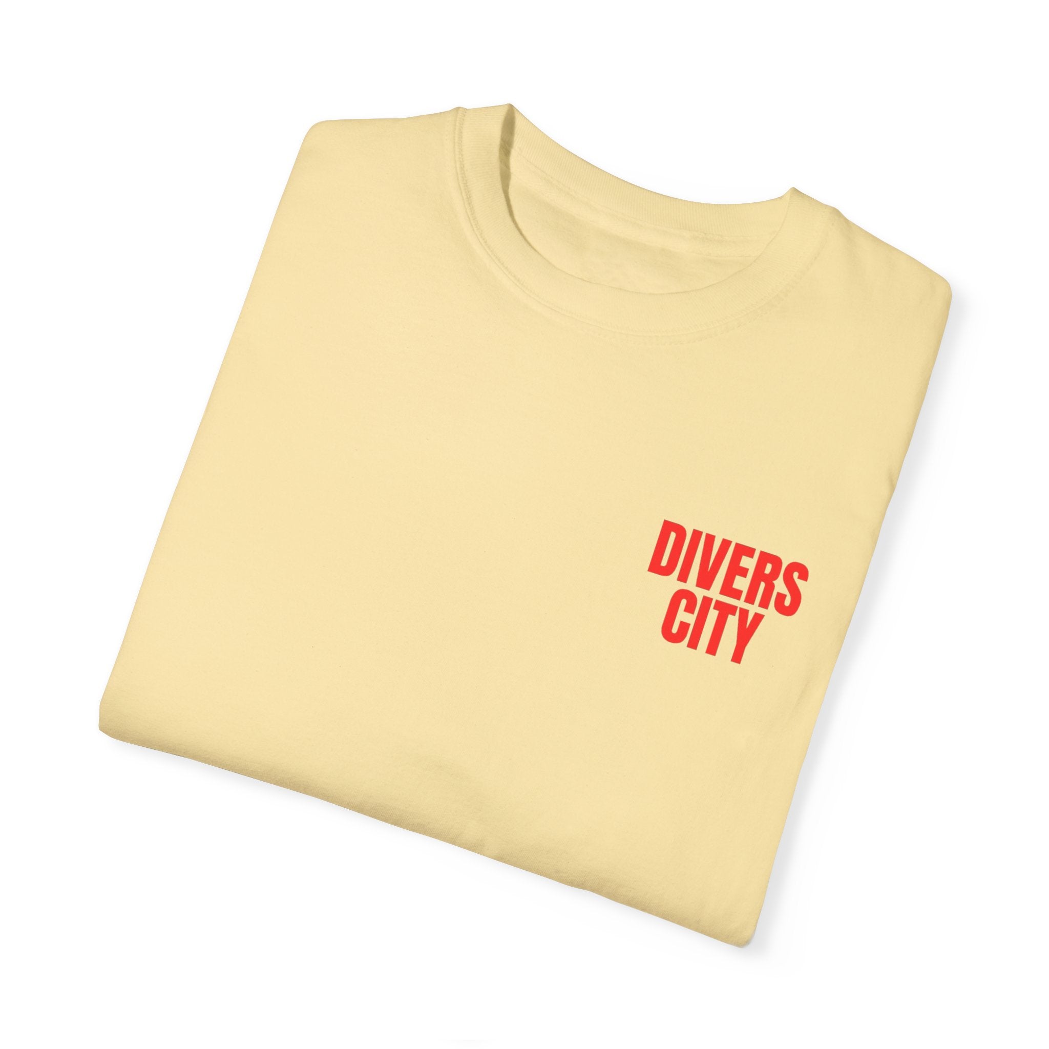 Unisex Garment-Dyed T-Shirt | Casual Streetwear with 'Divers City' Print