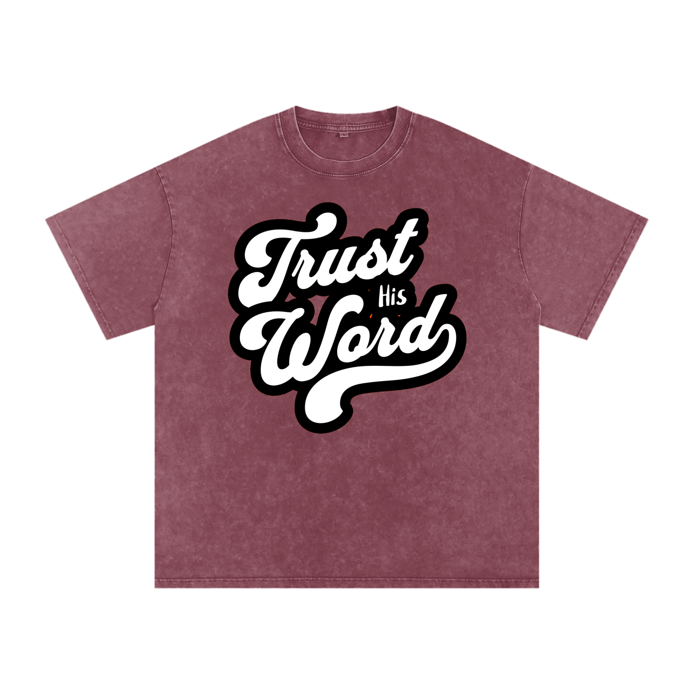 Trust his word Acid Wash Oversize T-Shirt