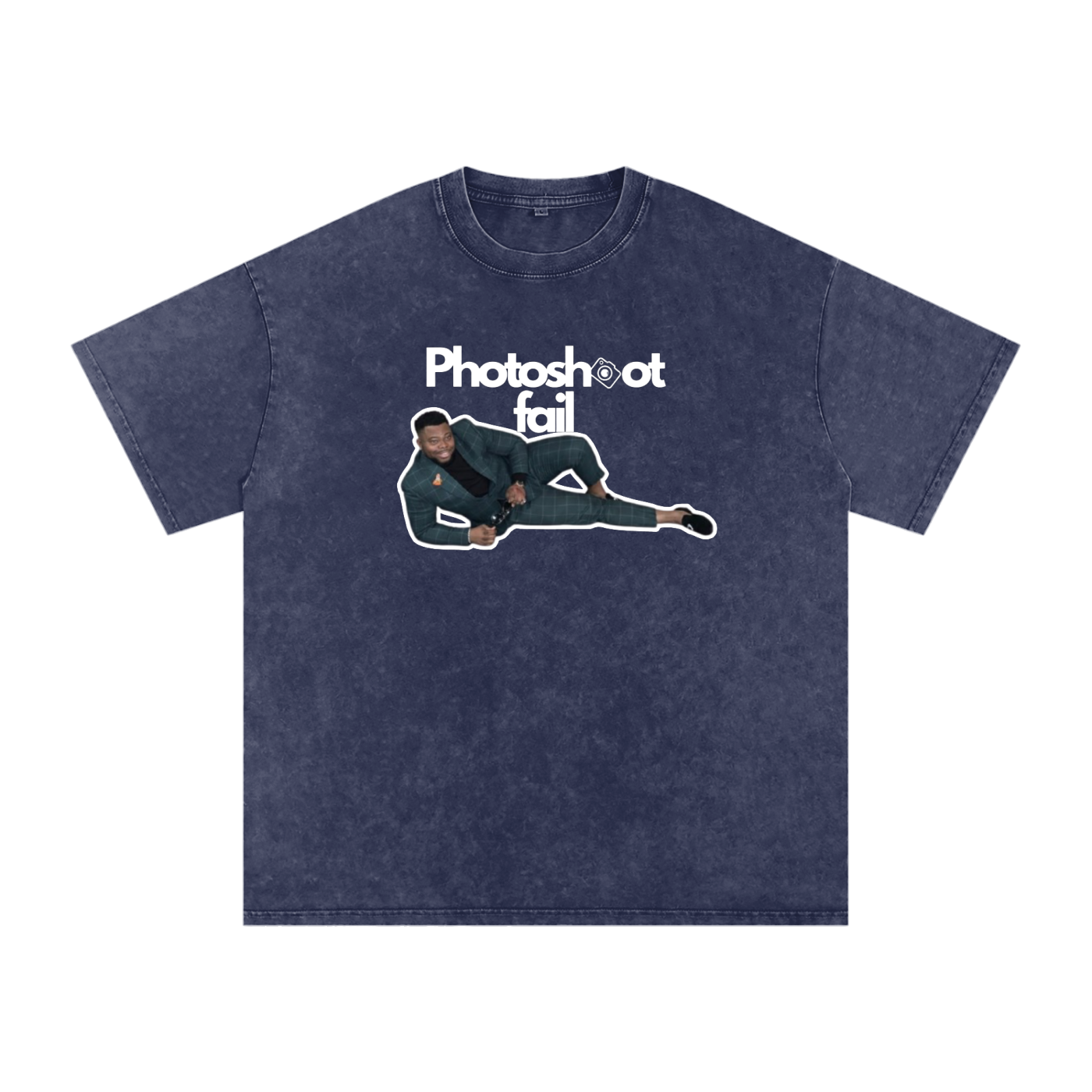 PHOTOSHOOT FAIL by INI Snow Washed Oversized Cotton T-Shirt
