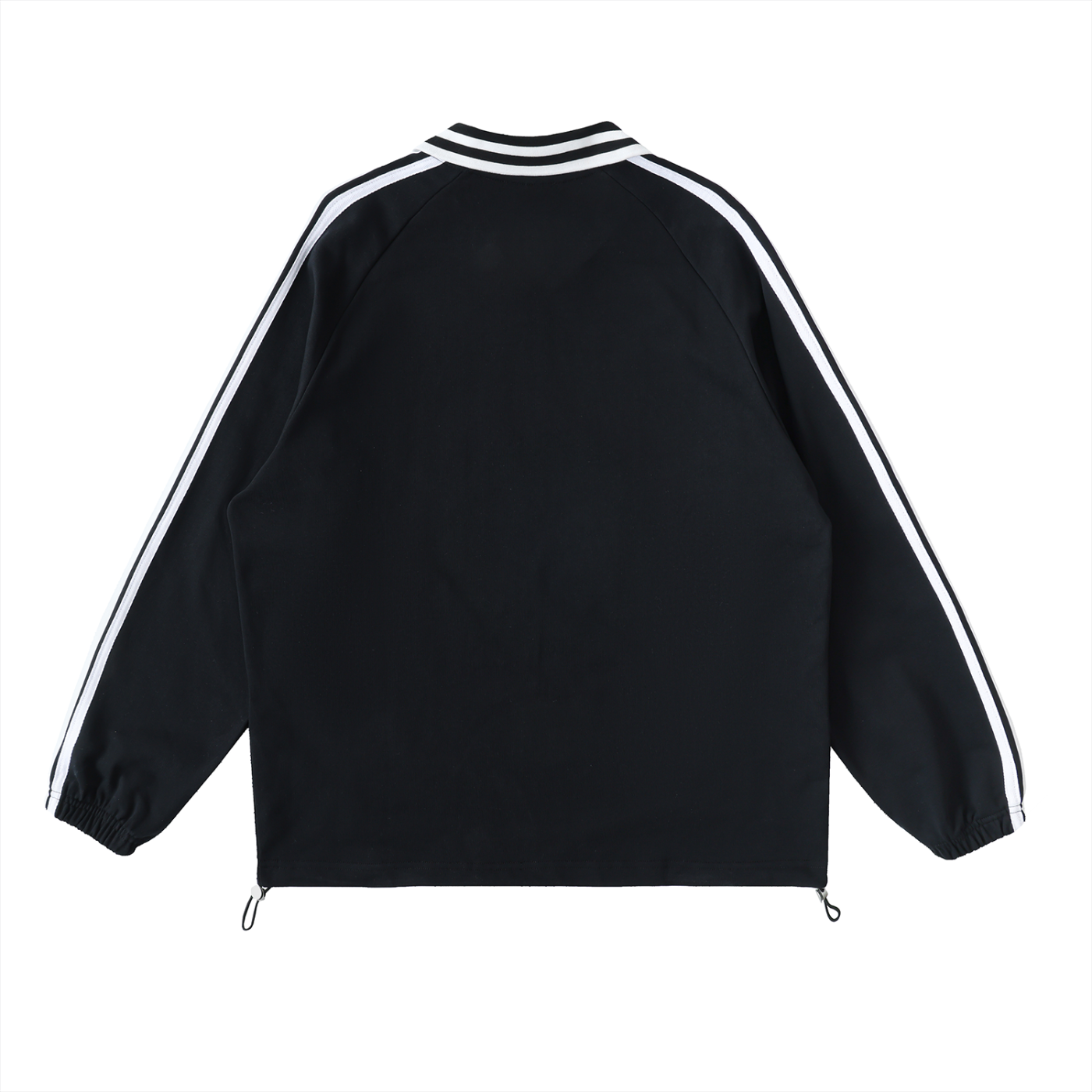 BLANK Contrast Striped Lapel Collar Sweatshirt