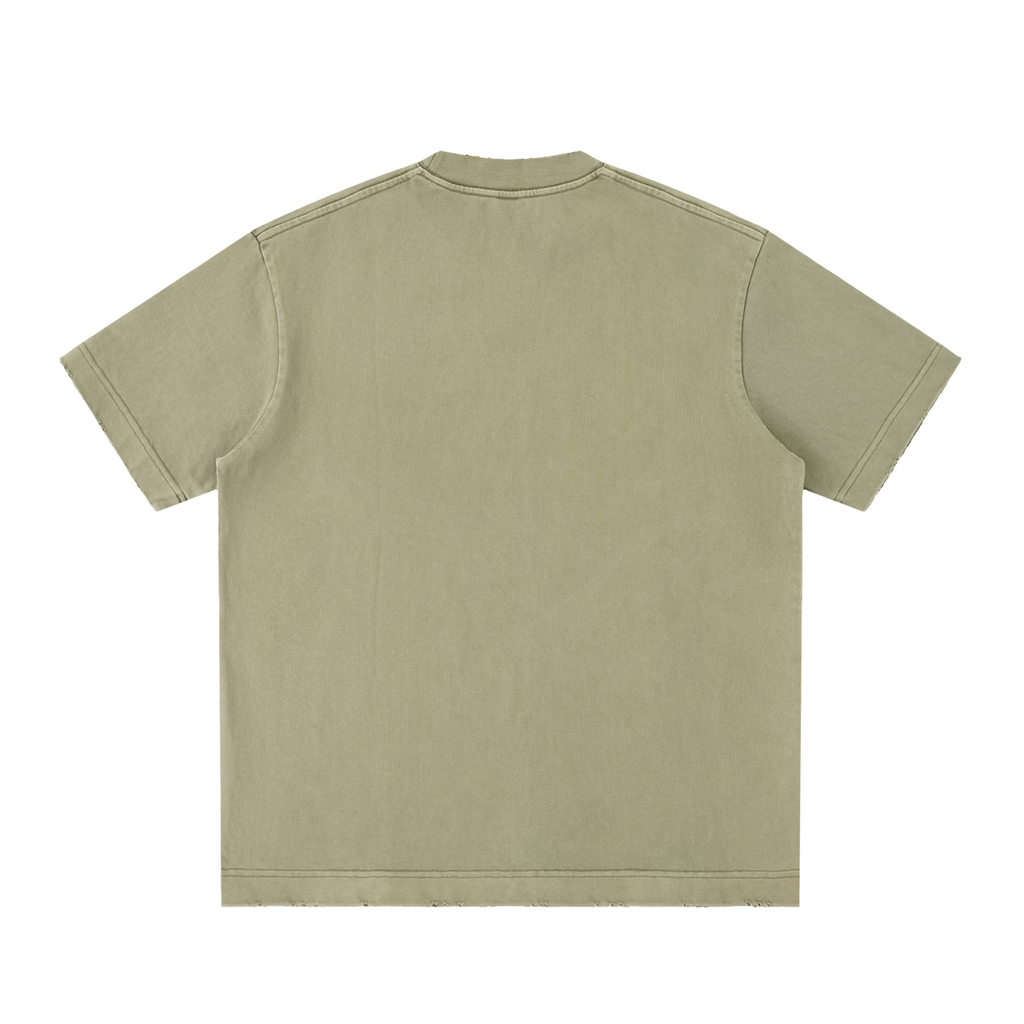 BLANK Heavyweight Vintage Washed Frayed T-Shirt