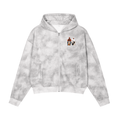 Drummers Dirty Washed Boxy Zip-up Fleece Hoodie