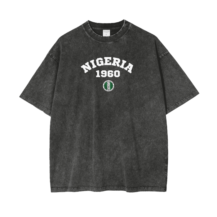Nigeria 1960 NBFL Acid Wash Oversize T-Shirt