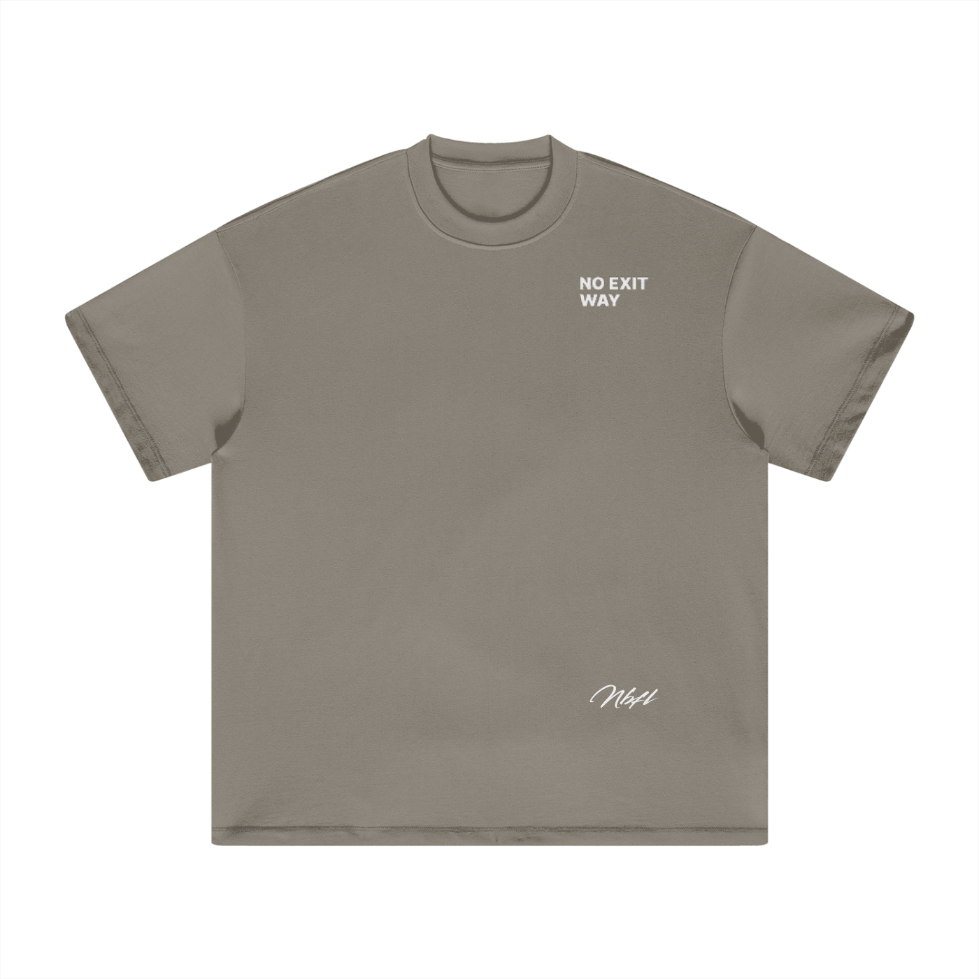 NO EXIT WAY Heavyweight Earth Tone T-Shirt
