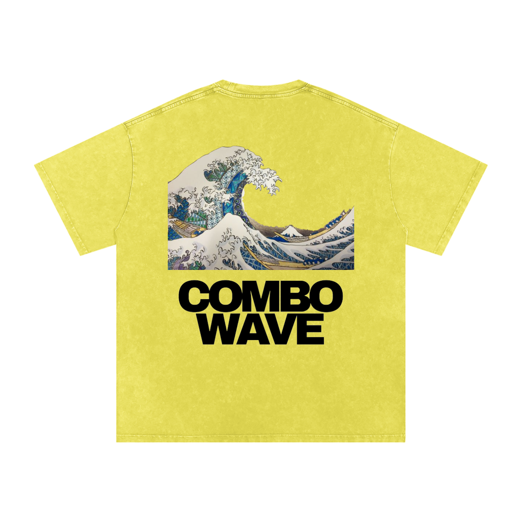 Combo Wave - Snow Washed Oversized Cotton T-Shirt