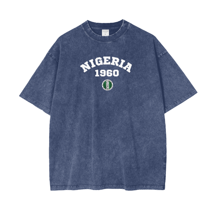 Nigeria 1960 NBFL Acid Wash Oversize T-Shirt