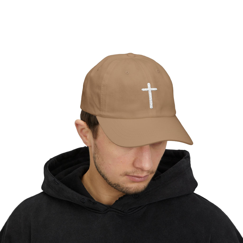 Christ like Classic unisex Cap with Cross Design - Casual Christian Hat for Everyday Wear