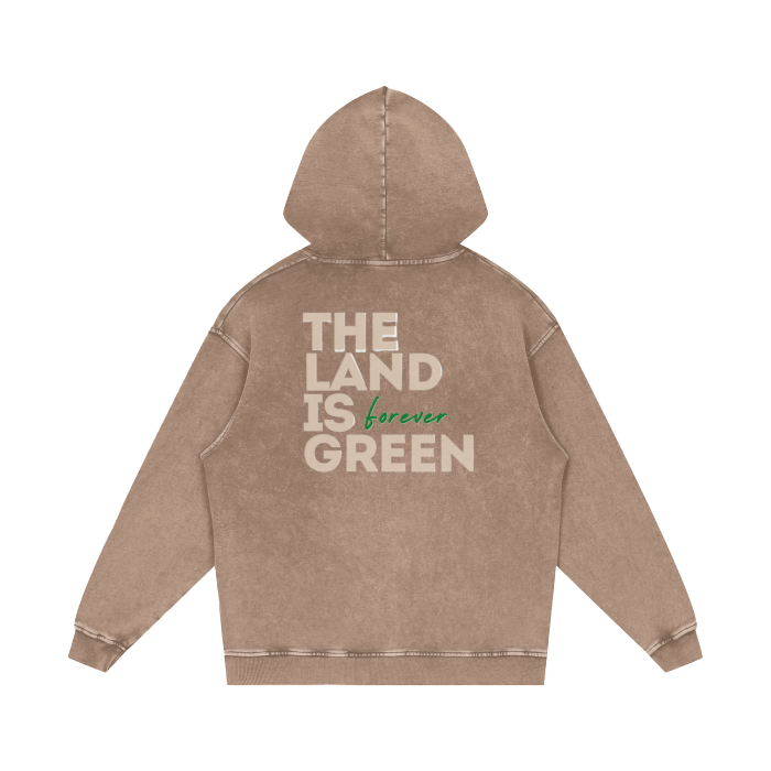 Trust God Acid Wash Oversize Hoodie