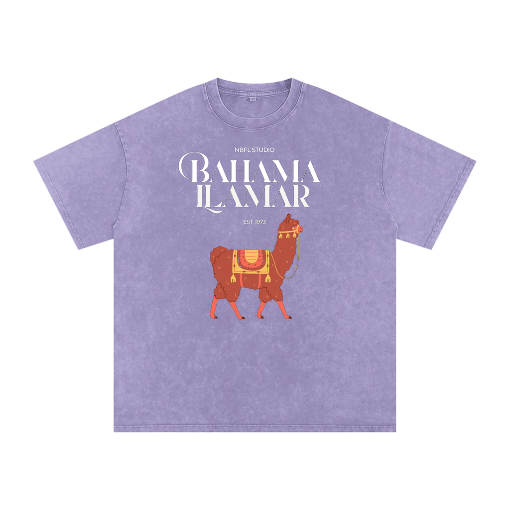 Bahama Llamar Acid Wash Oversize T-Shirt