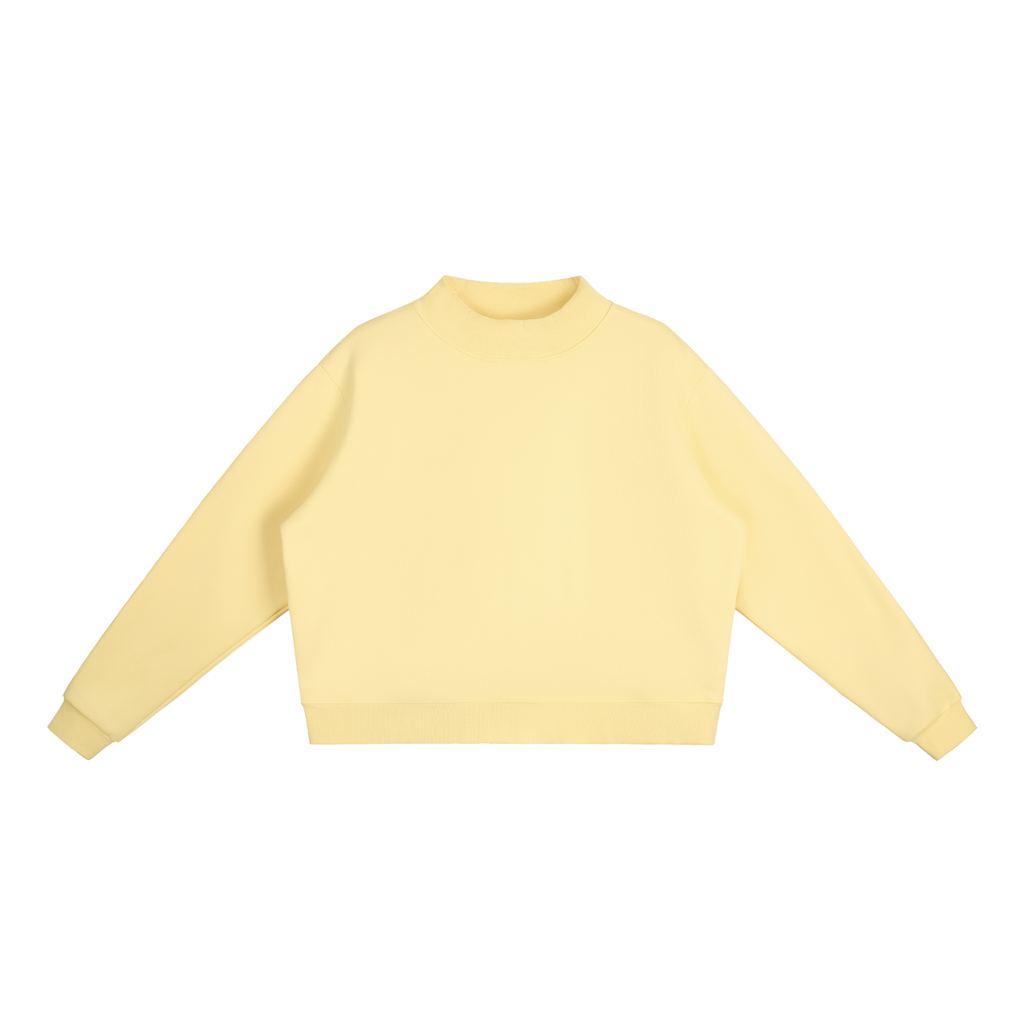 BLANK Essential Fleece Mock-Neck Crew Sweatshirt