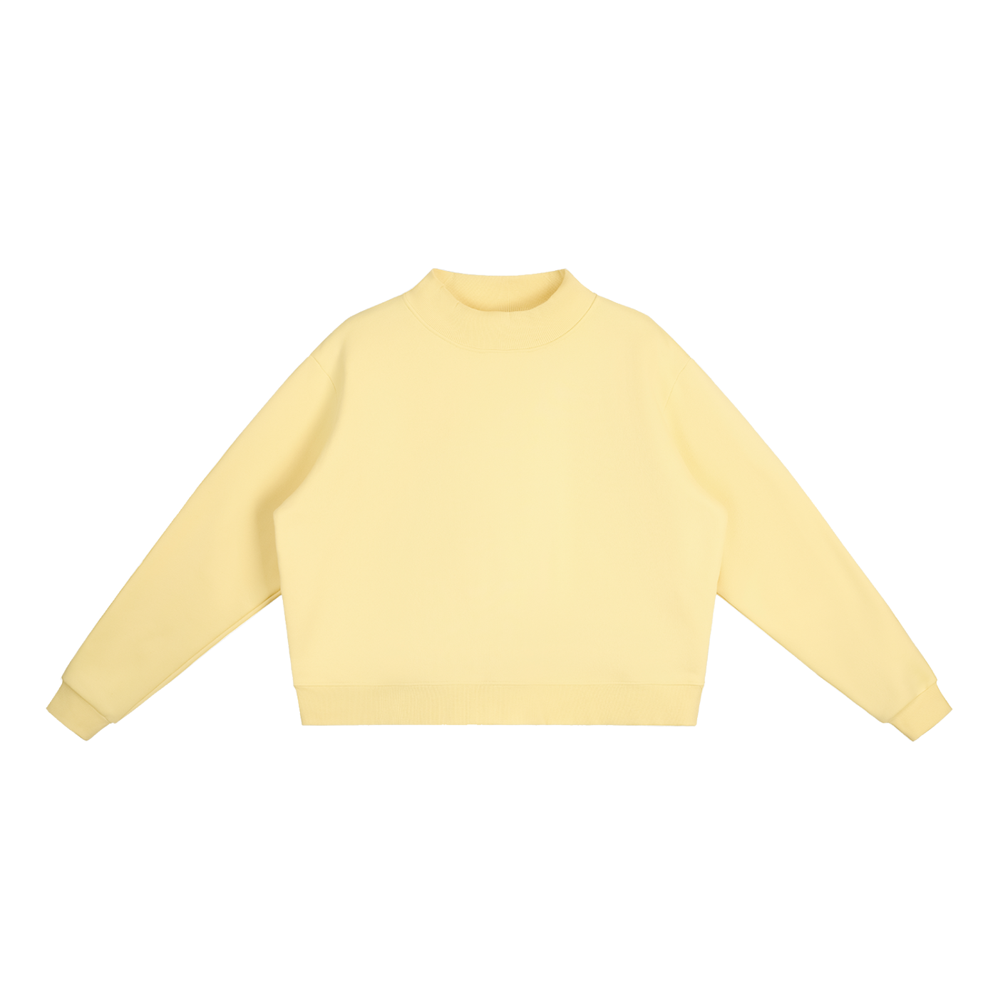 BLANK Essential Fleece Mock-Neck Crew Sweatshirt