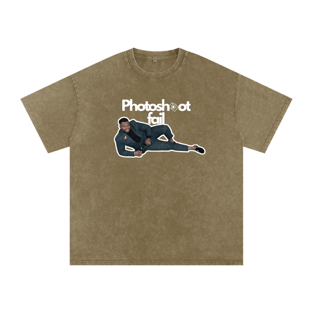 PHOTOSHOOT FAIL by INI Snow Washed Oversized Cotton T-Shirt
