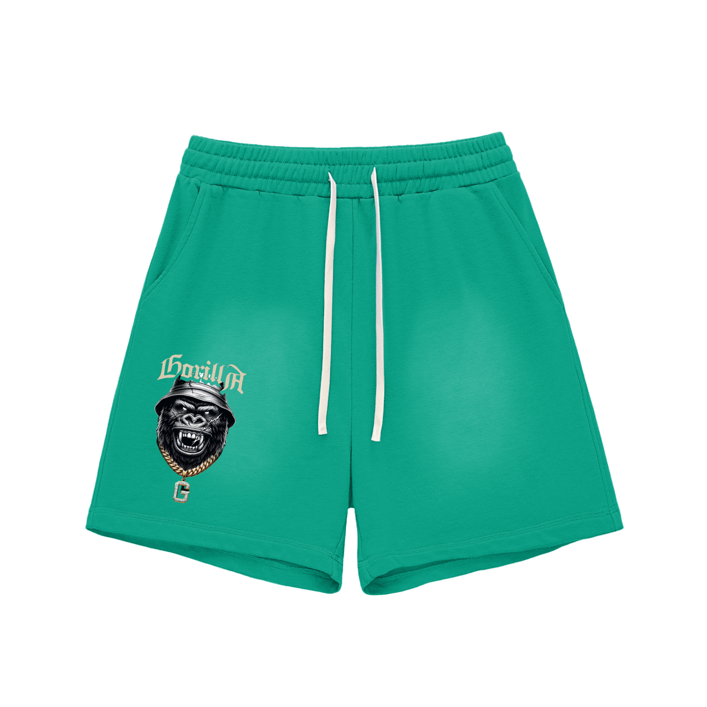 Gorilla Sun Fade Raw Edge Cotton Shorts