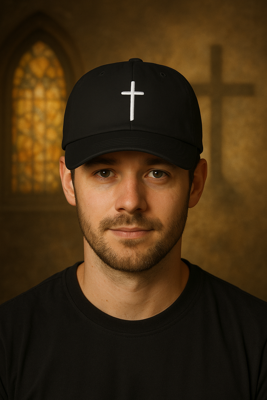 Christ like Classic unisex Cap with Cross Design - Casual Christian Hat for Everyday Wear