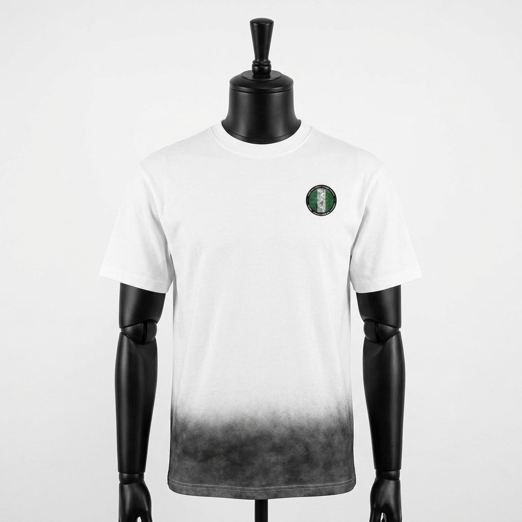 The land is forever green Grey Gradient on White Vintage Washed T-Shirt