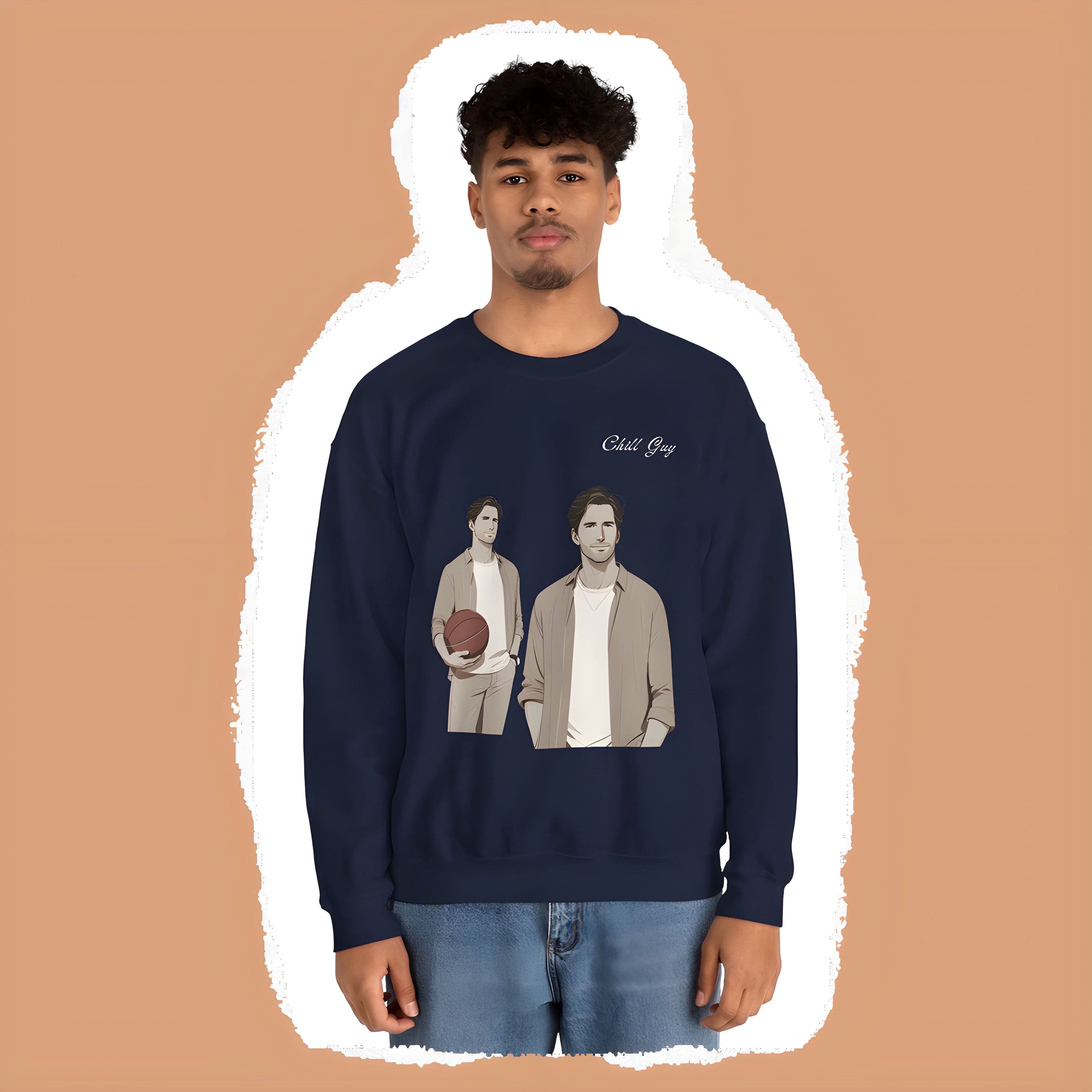 Chill Guy Sweatshirt – Unisex Heavy Blend™ Crewneck for Sports Lovers