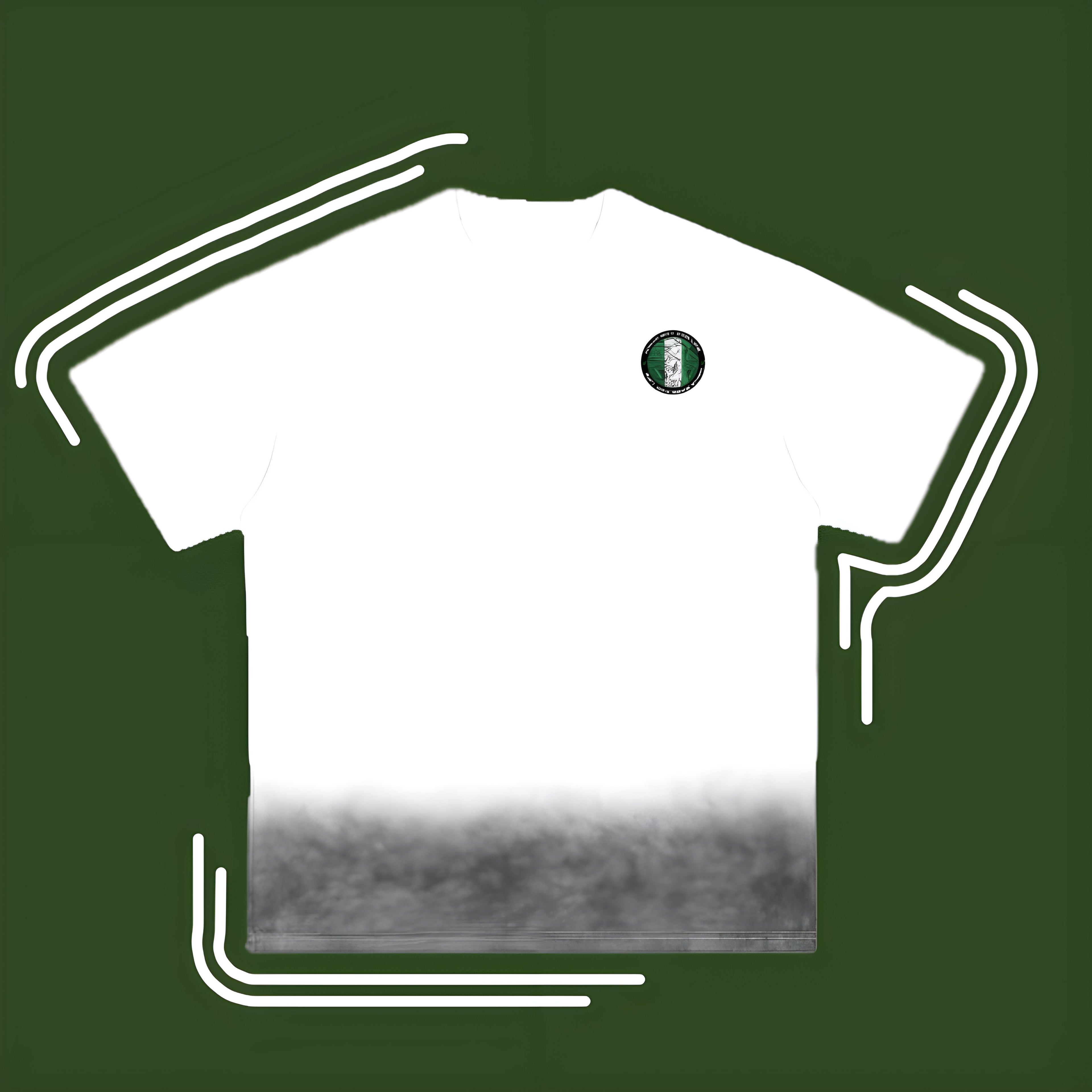 The land is forever green Grey Gradient on White Vintage Washed T-Shirt