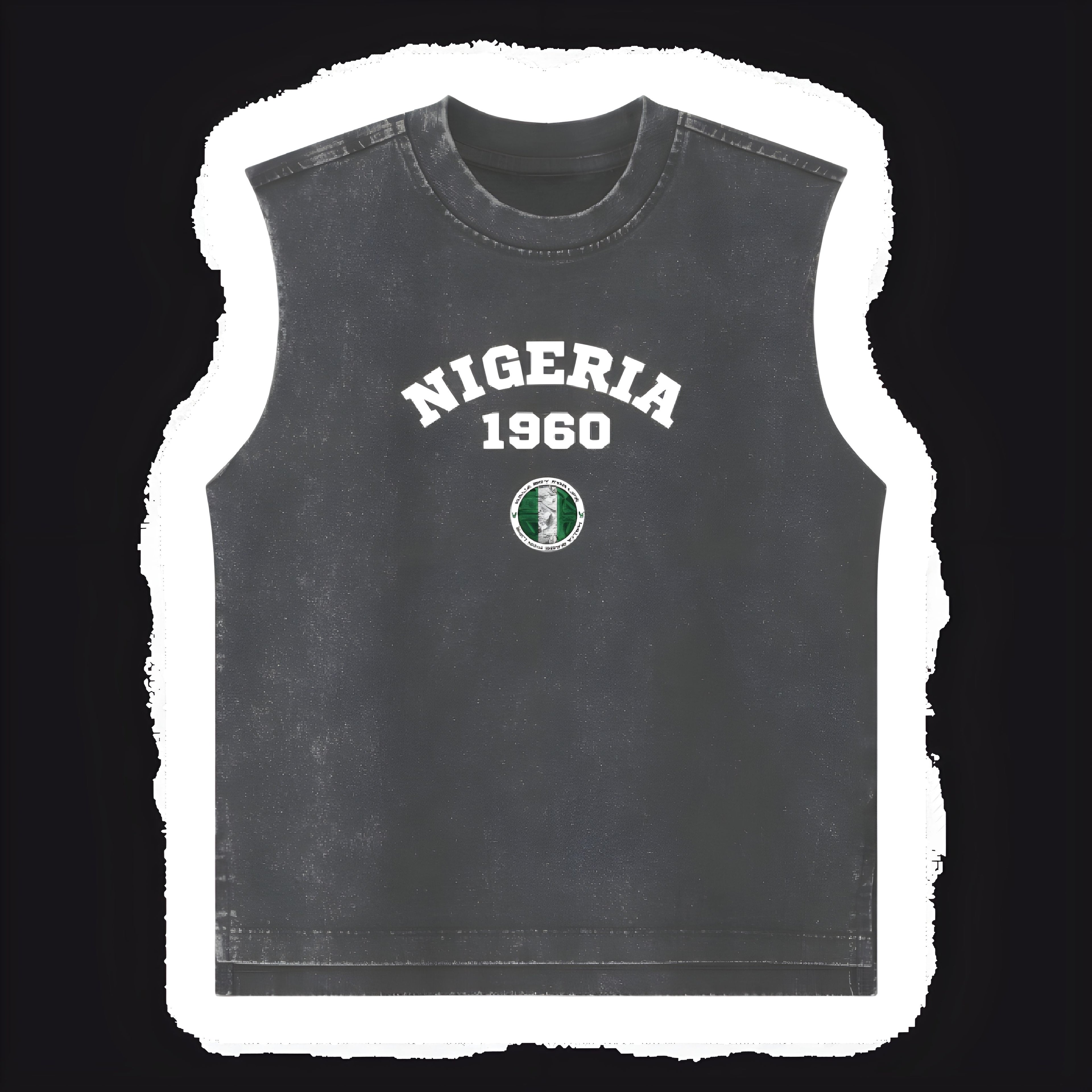 Nigeria 1960 NBFL Streetwear Kids Heavyweight 285G  Washed 100% Cotton Tank Top